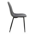 Wilma Dining Table with Oak Top & Black Legs 120x80cm includes 4 Celia Dining Chairs in Light Grey - image 5