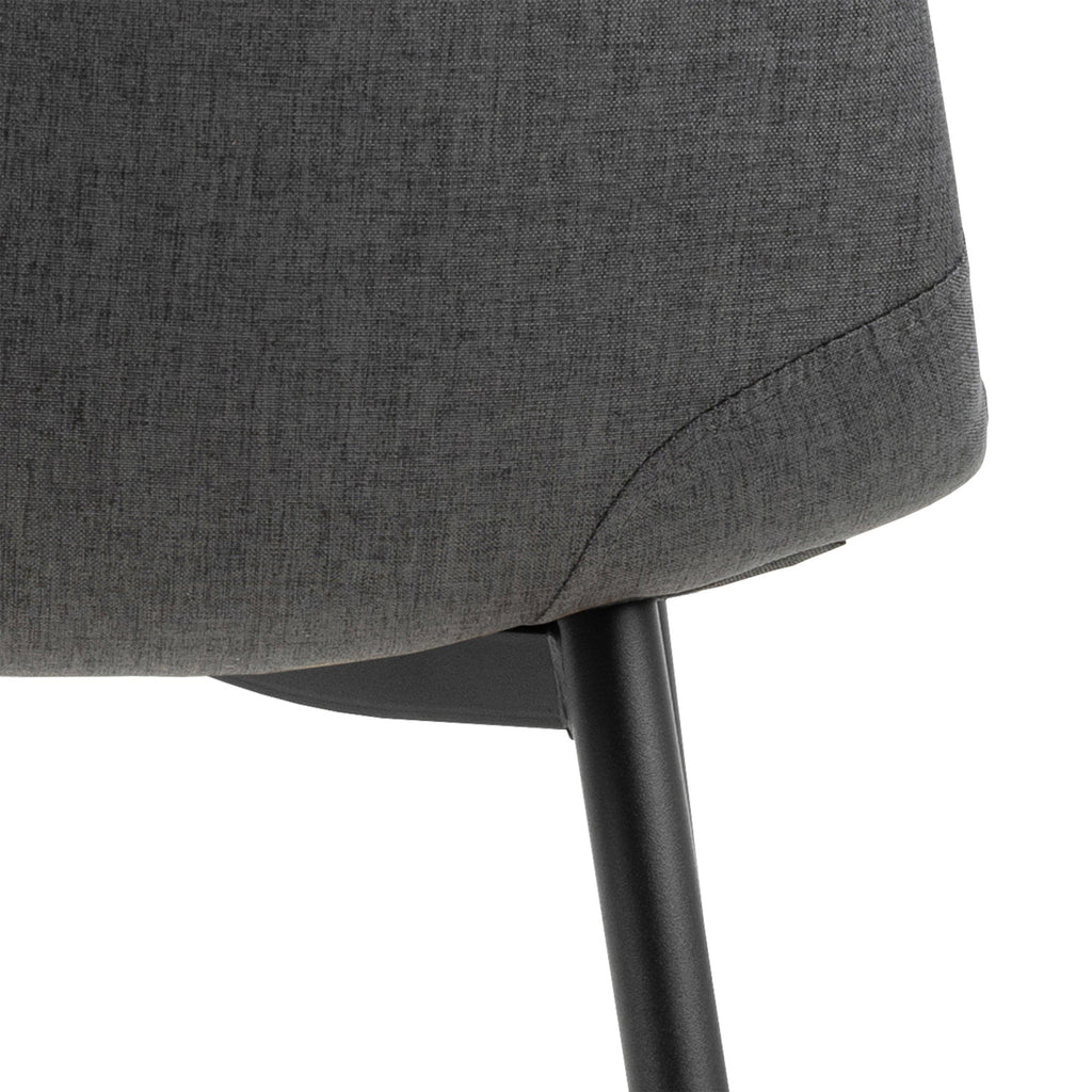 Wilma Dining Table with Oak Top & Black Legs 120x80cm includes 4 Celia Dining Chairs in Light Grey - image 9