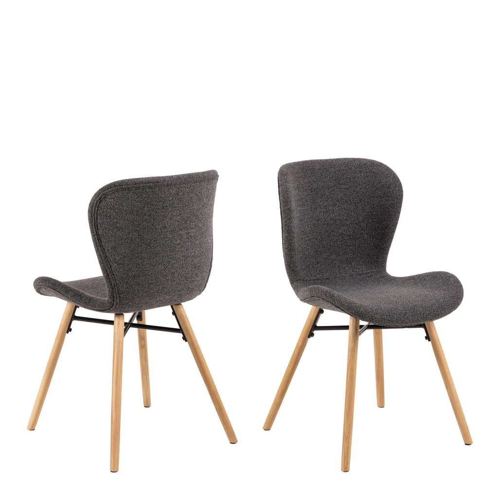 Corby Round Dining Table with White Polished Marble Top & Gold Base inc 4 Batilda Dining Chairs in Grey/Oak Legs - image 5