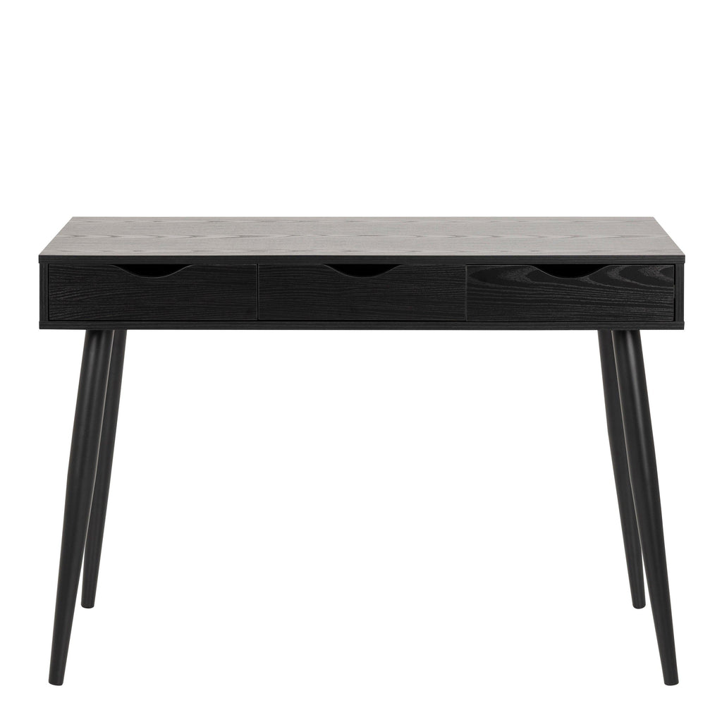 Neptun 3 Drawer Office Desk in Black - image 2