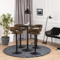 Ibiza Tall Round Bar Table with Black Ash Top and Matt Black Base - image 3