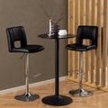 Ibiza Tall Round Bar Table with Black Ash Top and Matt Black Base - image 4