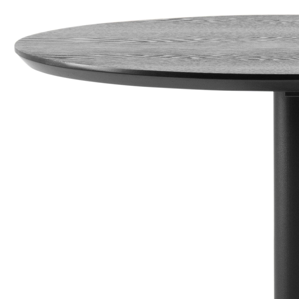 Ibiza Tall Round Bar Table with Black Ash Top and Matt Black Base - image 7