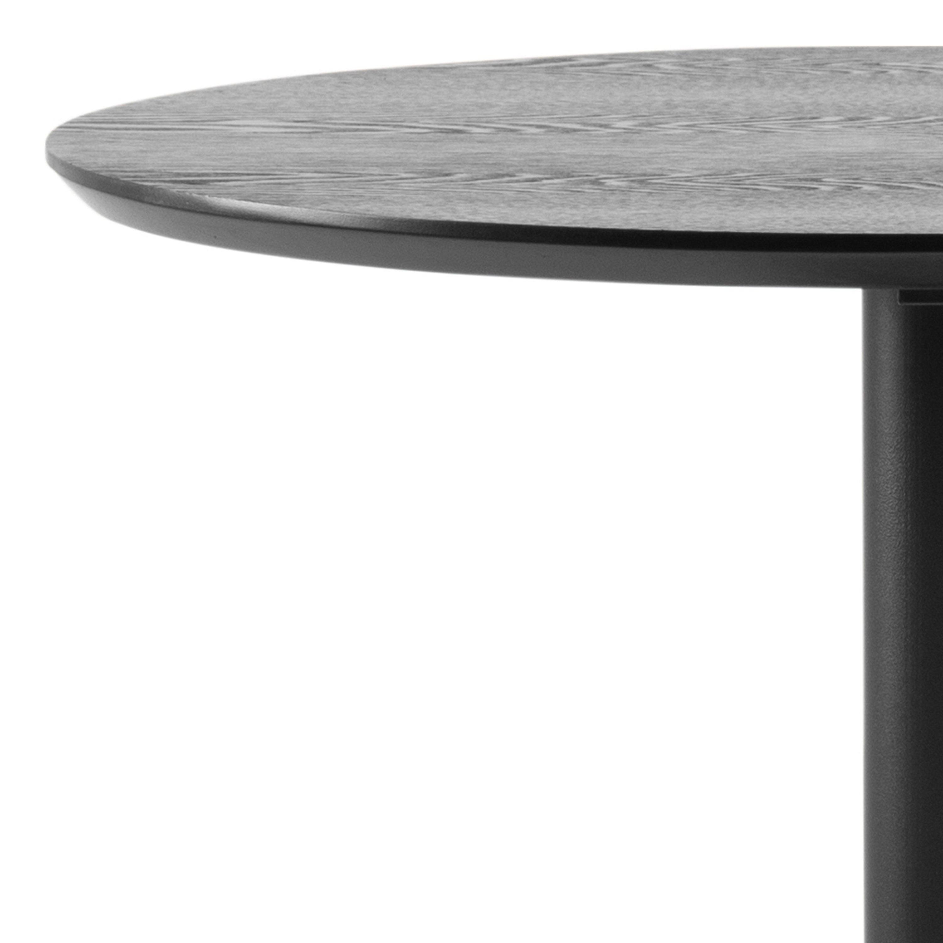 Ibiza Tall Round Bar Table with Black Ash Top and Matt Black Base - image 7