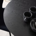 Ibiza Small Round CafÃ© Table with Black Ash Top and Matt Black Base - image 5