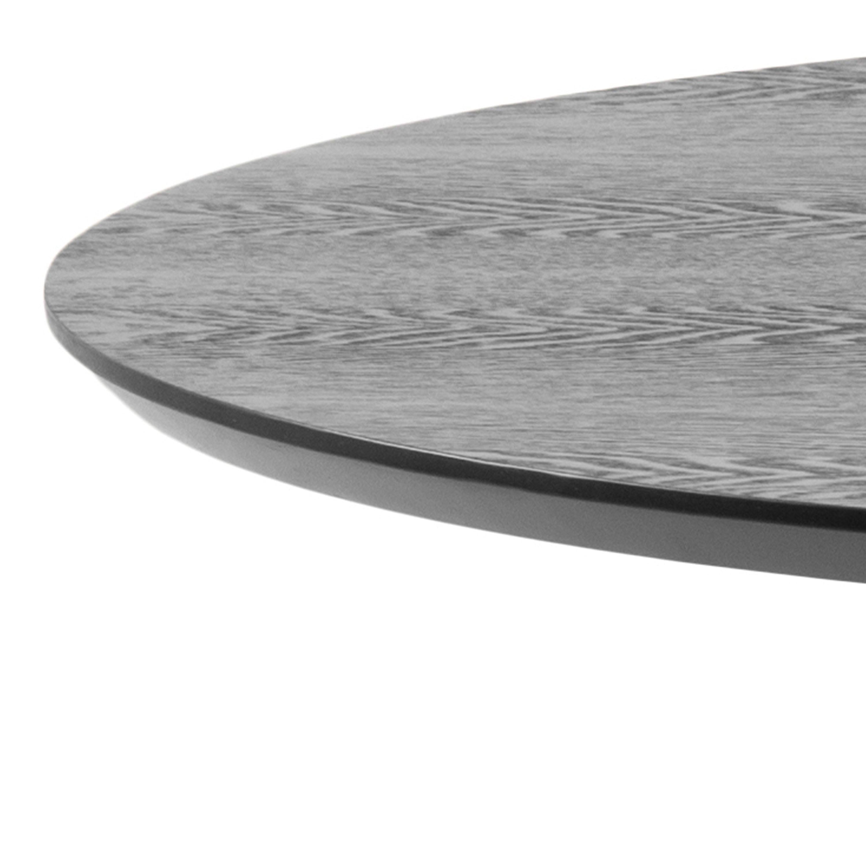 Ibiza Small Round CafÃ© Table with Black Ash Top and Matt Black Base - image 6