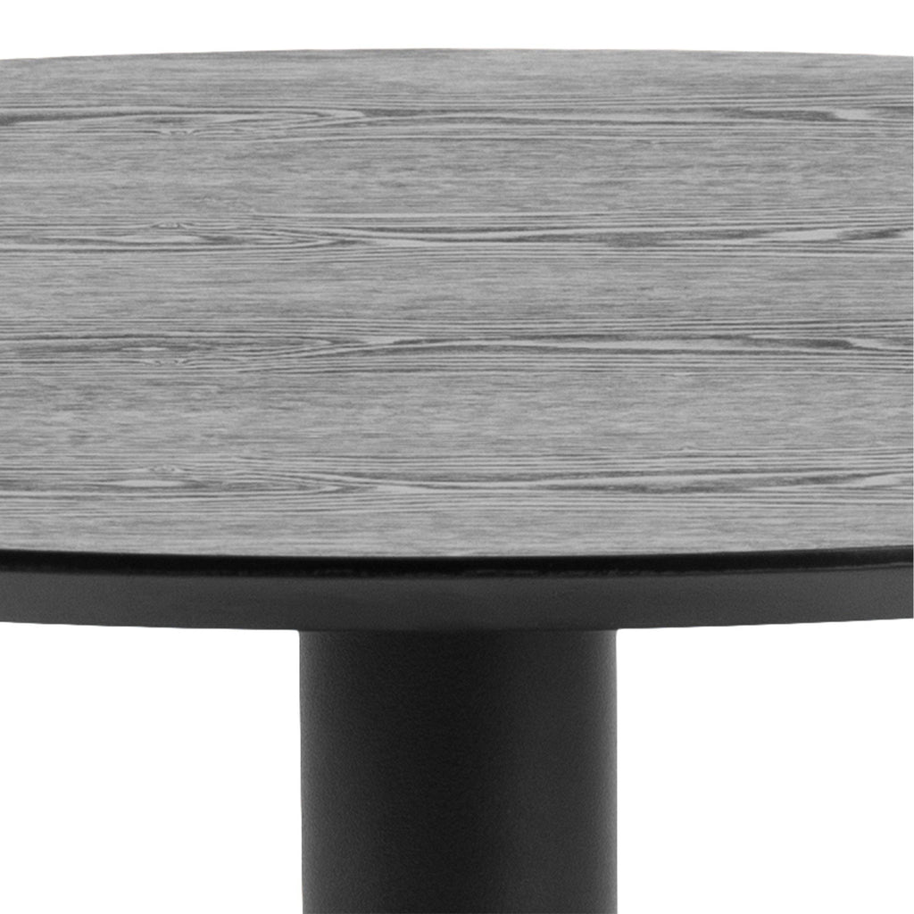 Ibiza Small Round CafÃ© Table with Black Ash Top and Matt Black Base - image 7