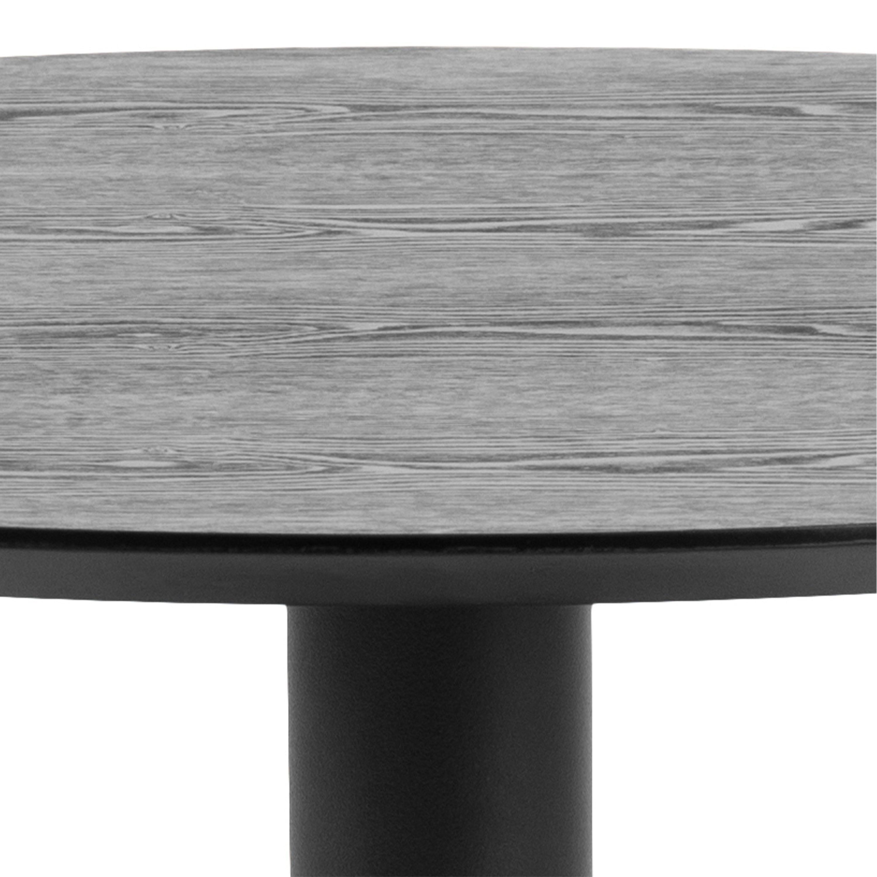 Ibiza Small Round CafÃ© Table with Black Ash Top and Matt Black Base - image 7