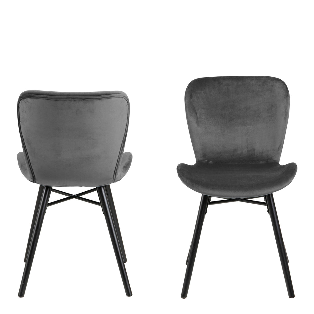 Batilda Dining Chair in Dark Grey Set of 2 - image 2