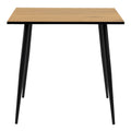 Wilma Small Dining Table in Oak & Black Legs 80x80cm - image 2
