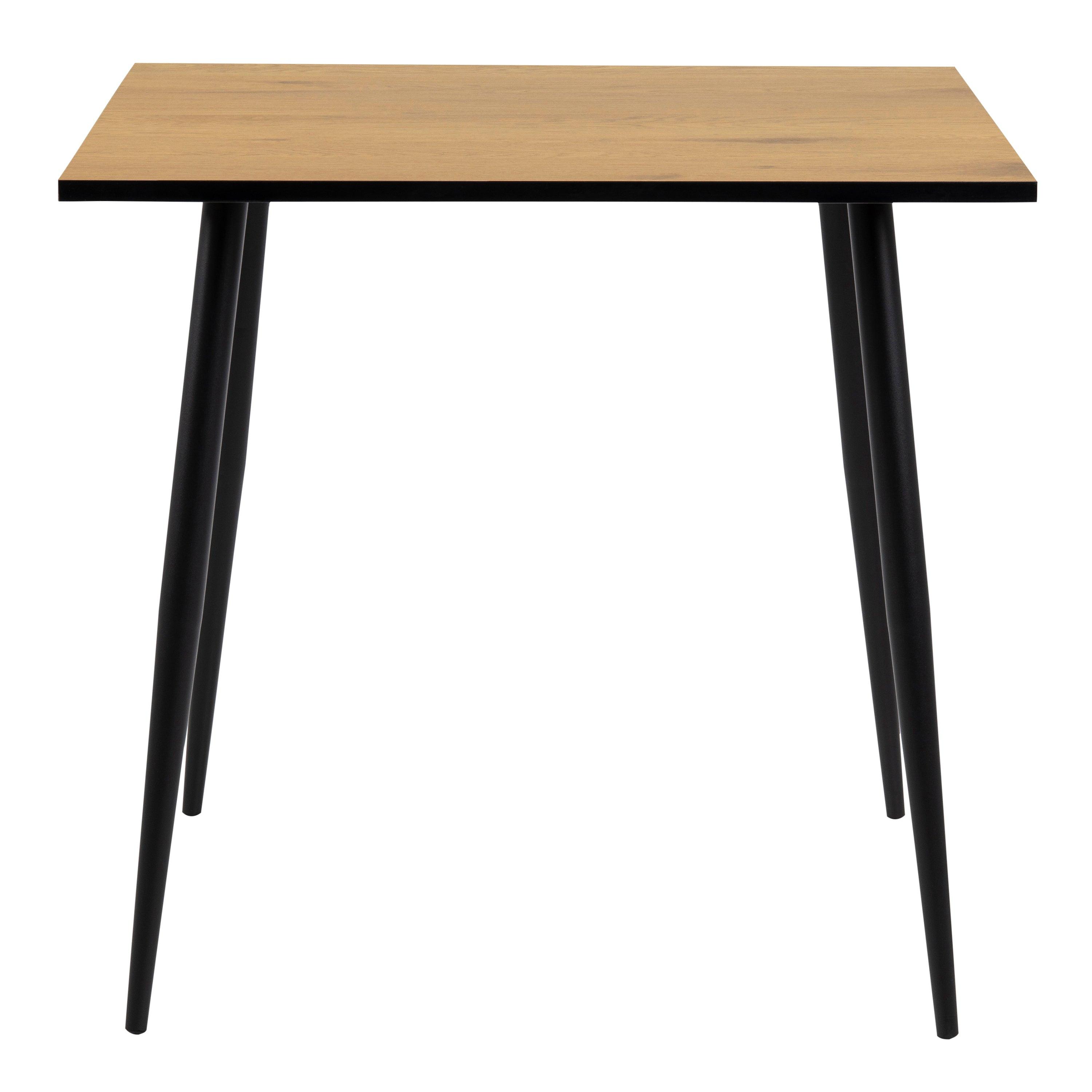 Wilma Small Dining Table in Oak & Black Legs 80x80cm - image 2