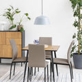 Wilma Small Dining Table in Oak & Black Legs 80x80cm - image 3