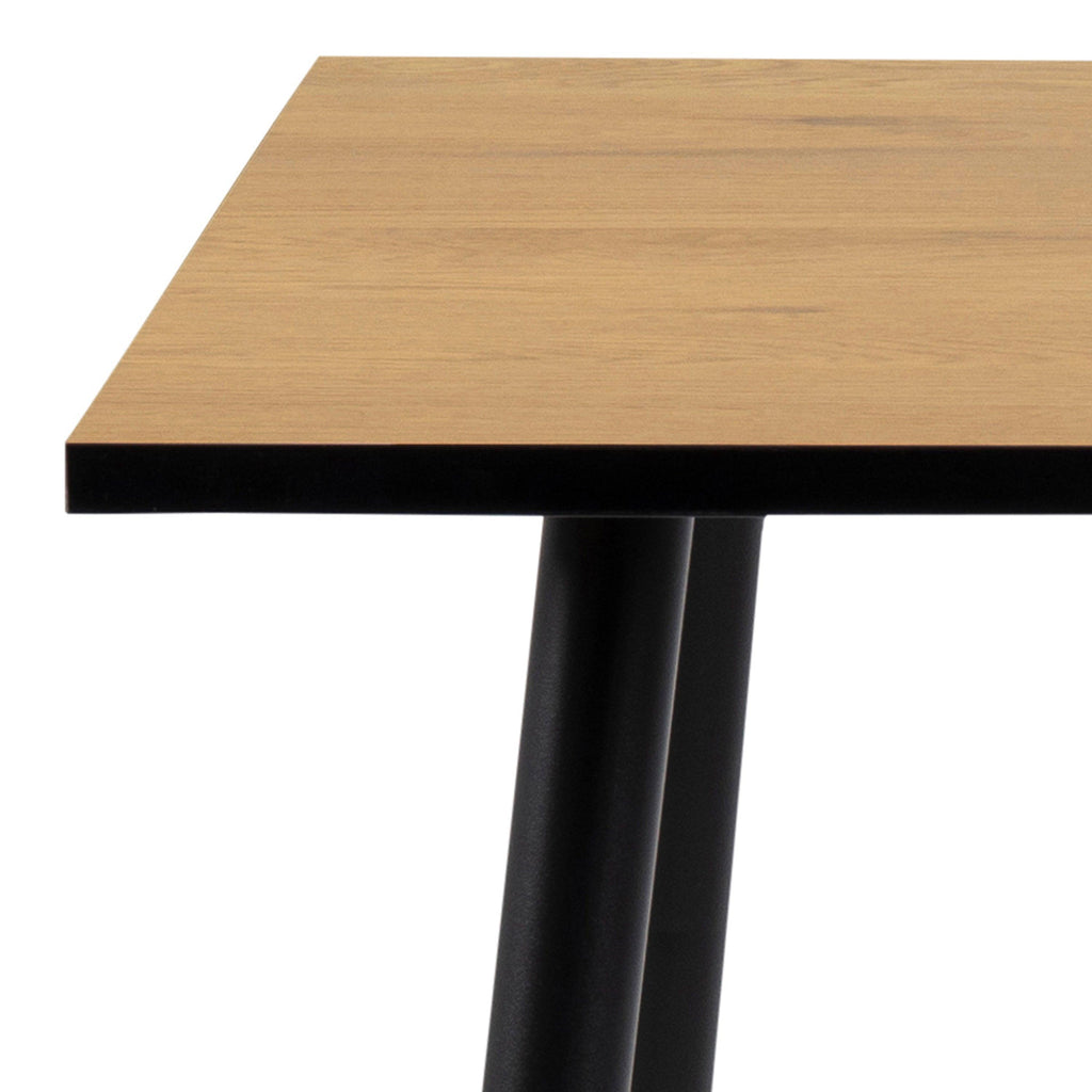 Wilma Small Dining Table in Oak & Black Legs 80x80cm - image 5