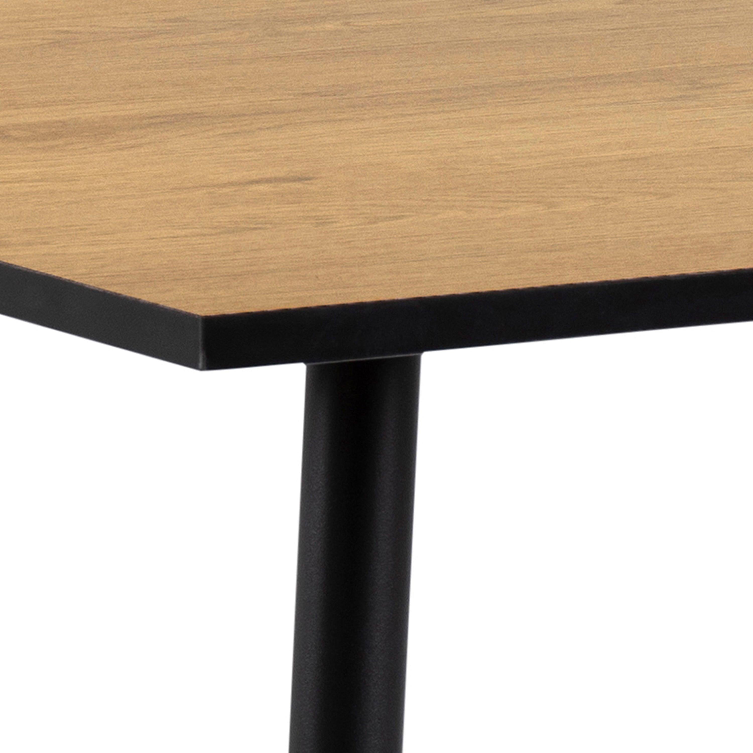 Wilma Small Dining Table in Oak & Black Legs 80x80cm - image 6