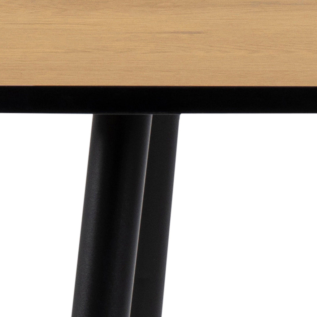 Wilma Small Dining Table in Oak & Black Legs 80x80cm - image 7