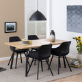 Cenny Dining Table in Oak & Black - image 4