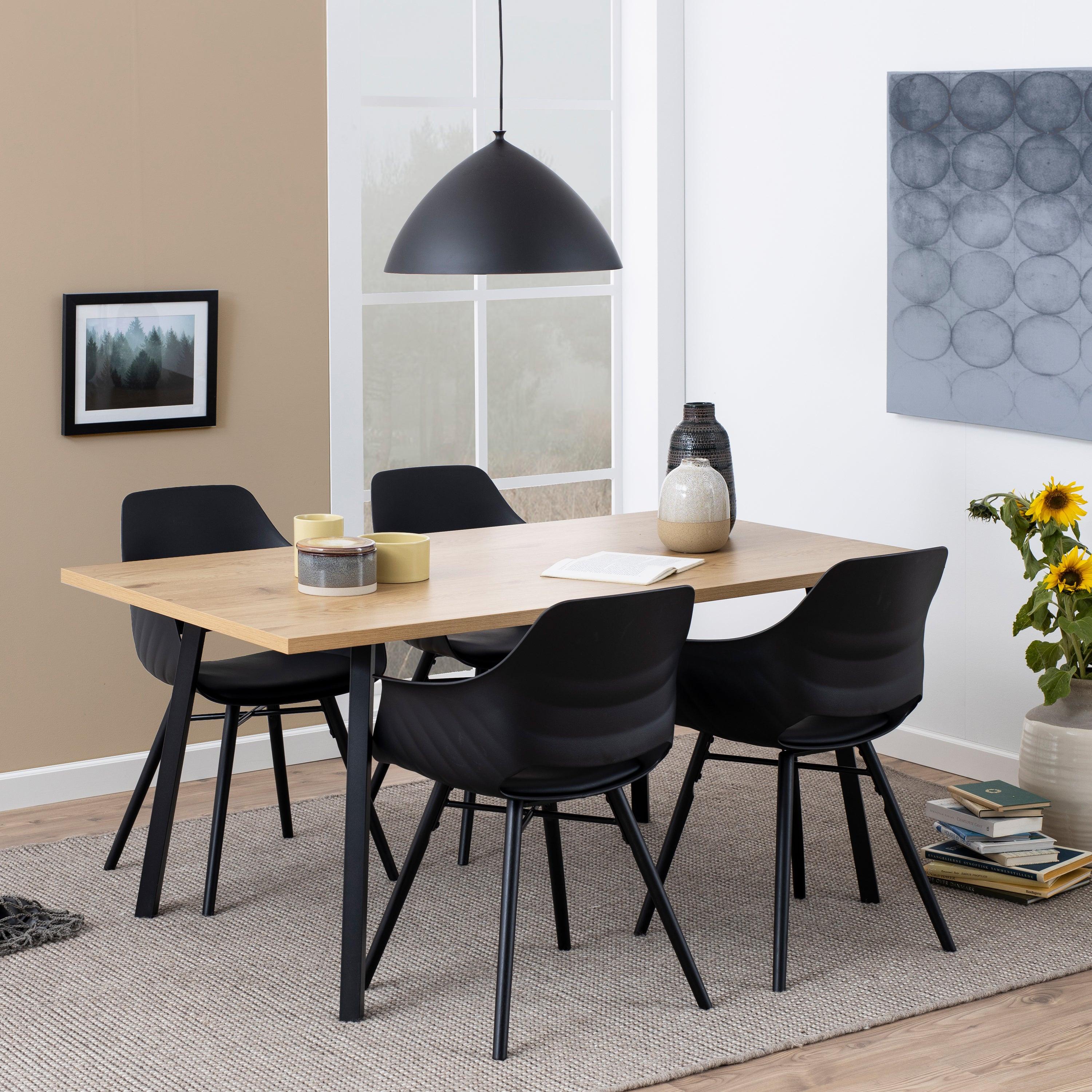 Cenny Dining Table in Oak & Black - image 4