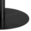 Corby Round Dining Table with White Polished Marble Top & Black Base includes 4 Brooke Dining Chairs with Arm Rest in Monza B