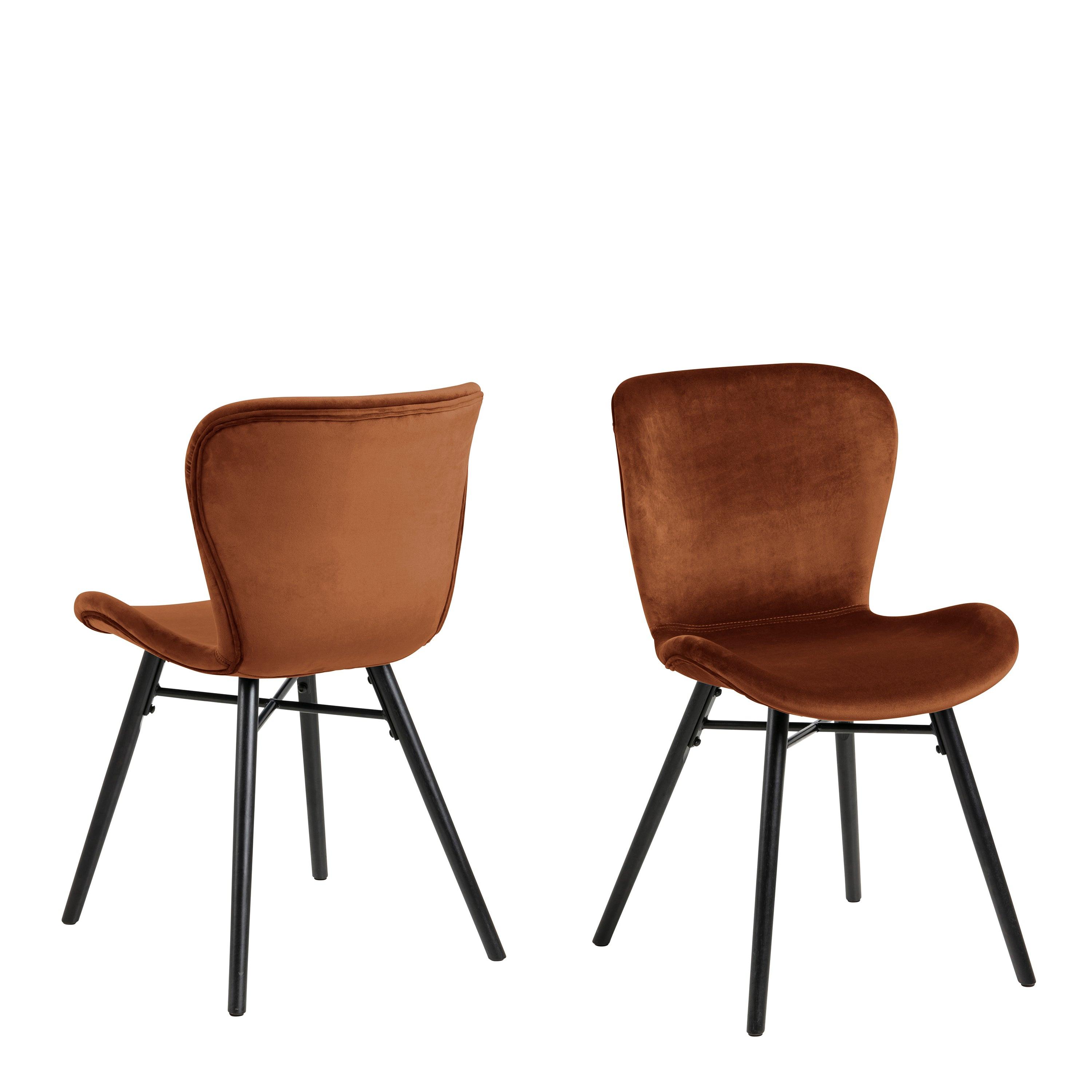 Corby Round Dining Table with White Polished Marble Top & Black Base includes 4 Batilda Dining Chairs in Copper - image 7