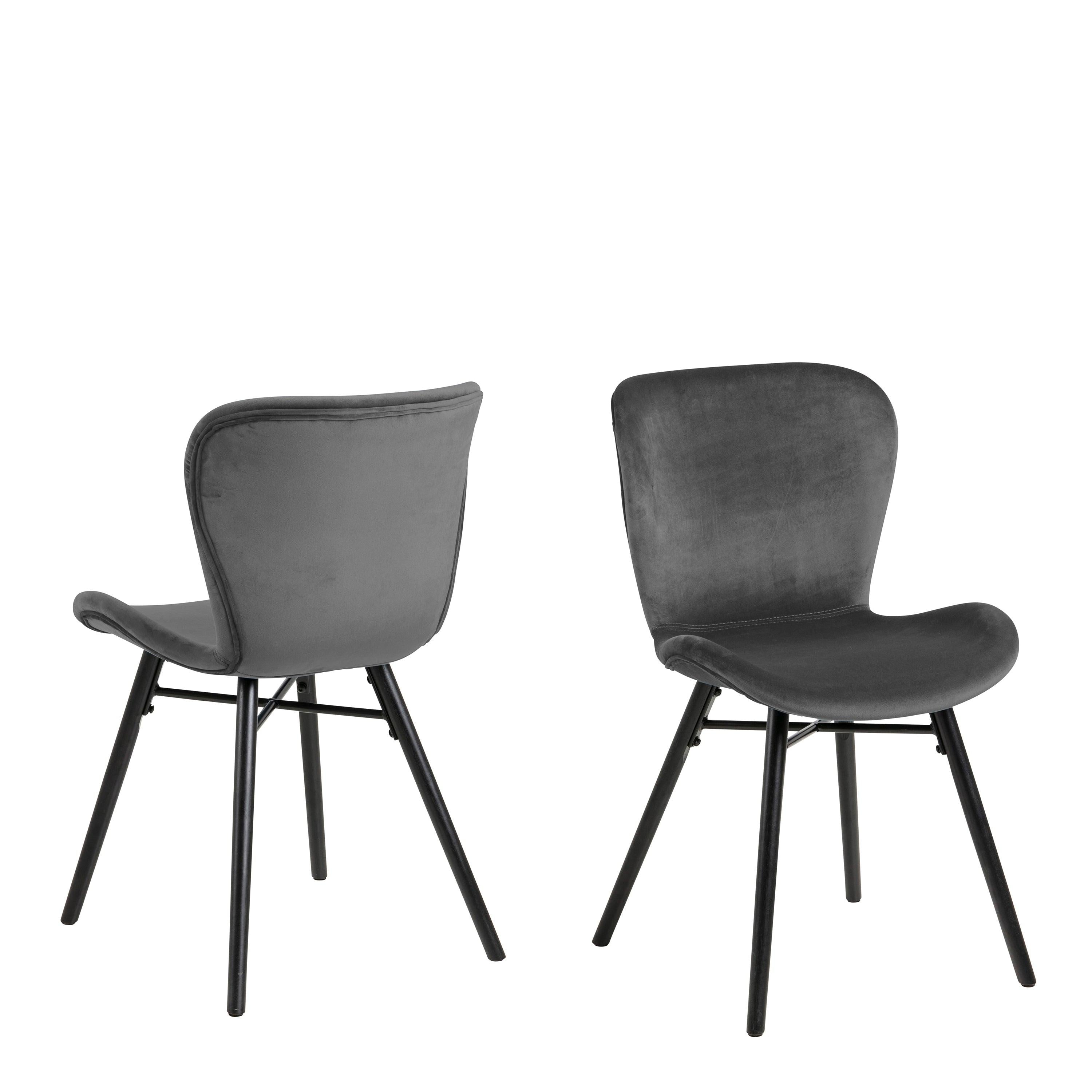 Corby Round Dining Table with White Polished Marble Top & Black Base includes 4 Batilda Dining Chairs in Dark Grey - image 7