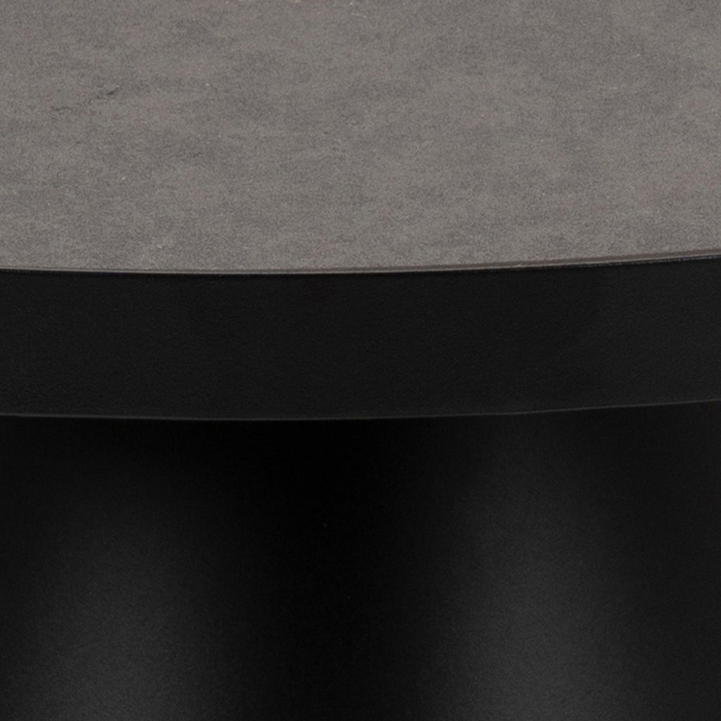 Soli Round Ceramic Coffee Table in Black 45,7x45cm - image 6