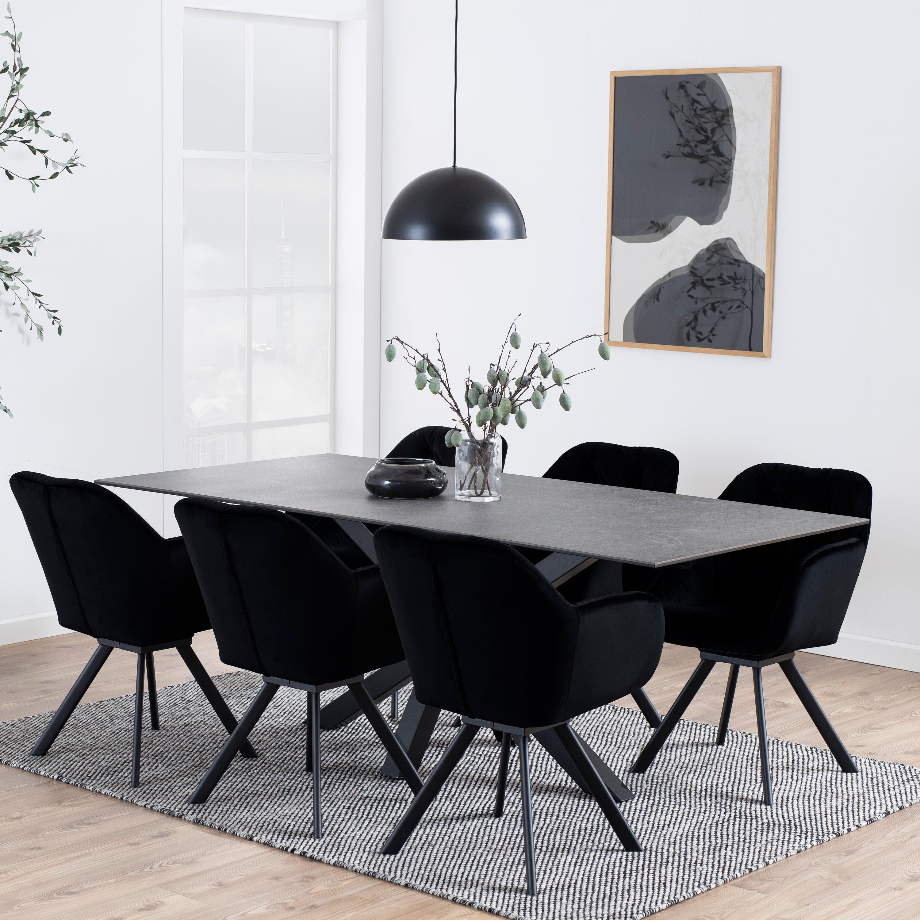 Heaven Dining Table with Ceramic Black Top 200cm - image 3