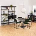 Ibiza Round Dining Table with Black Ash Top and Matt Black Base - image 2