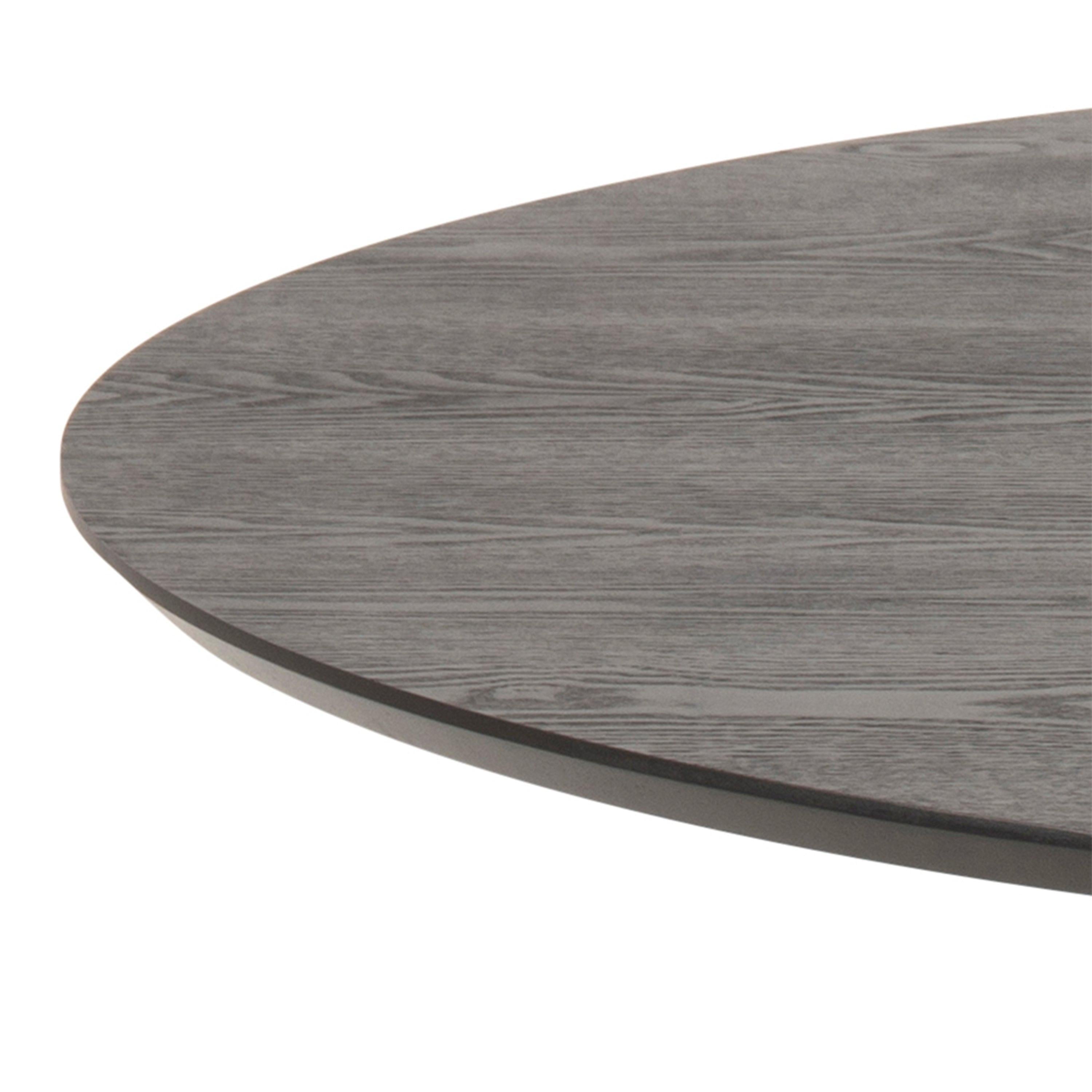 Ibiza Round Dining Table with Black Ash Top and Matt Black Base - image 6