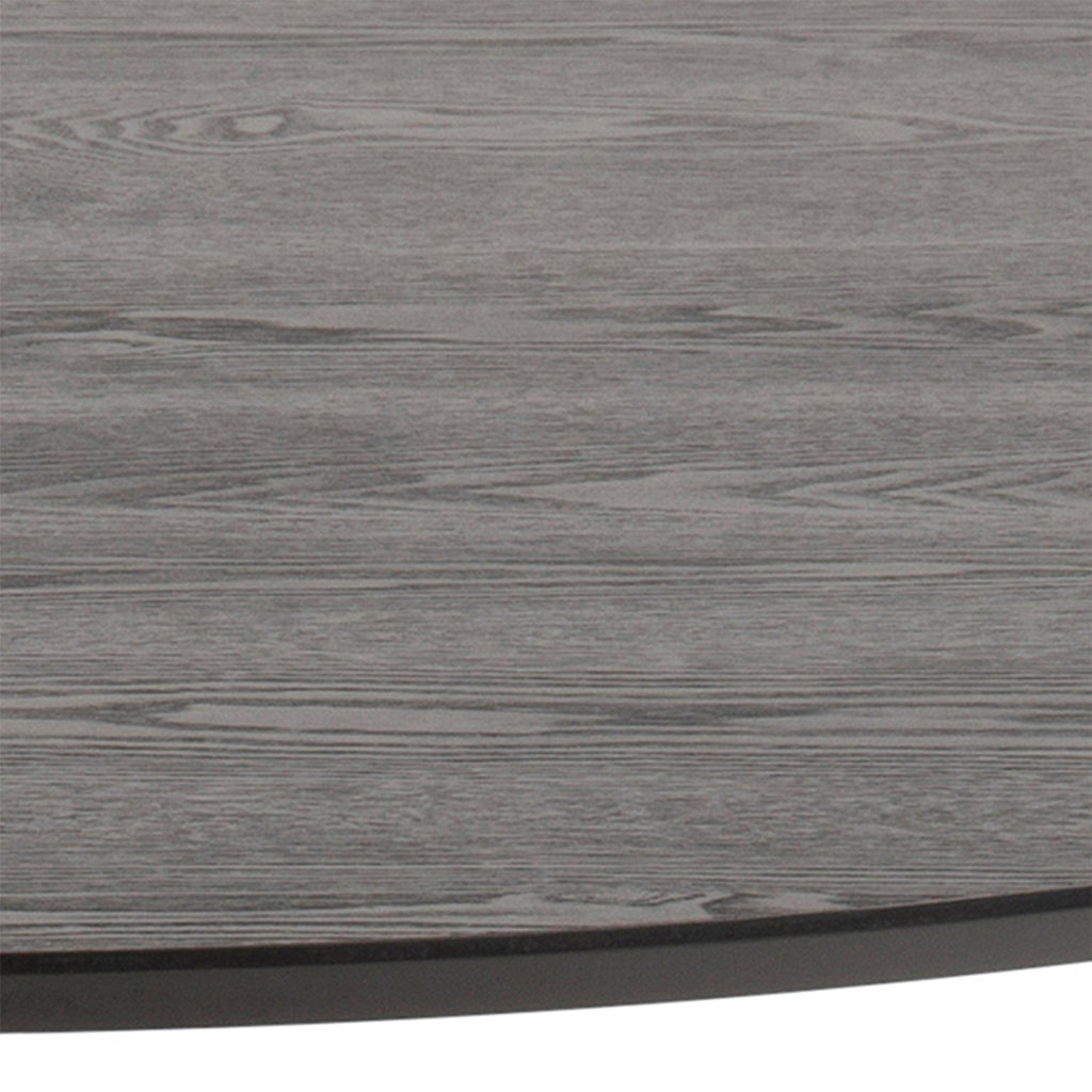 Ibiza Round Dining Table with Black Ash Top and Matt Black Base - image 7
