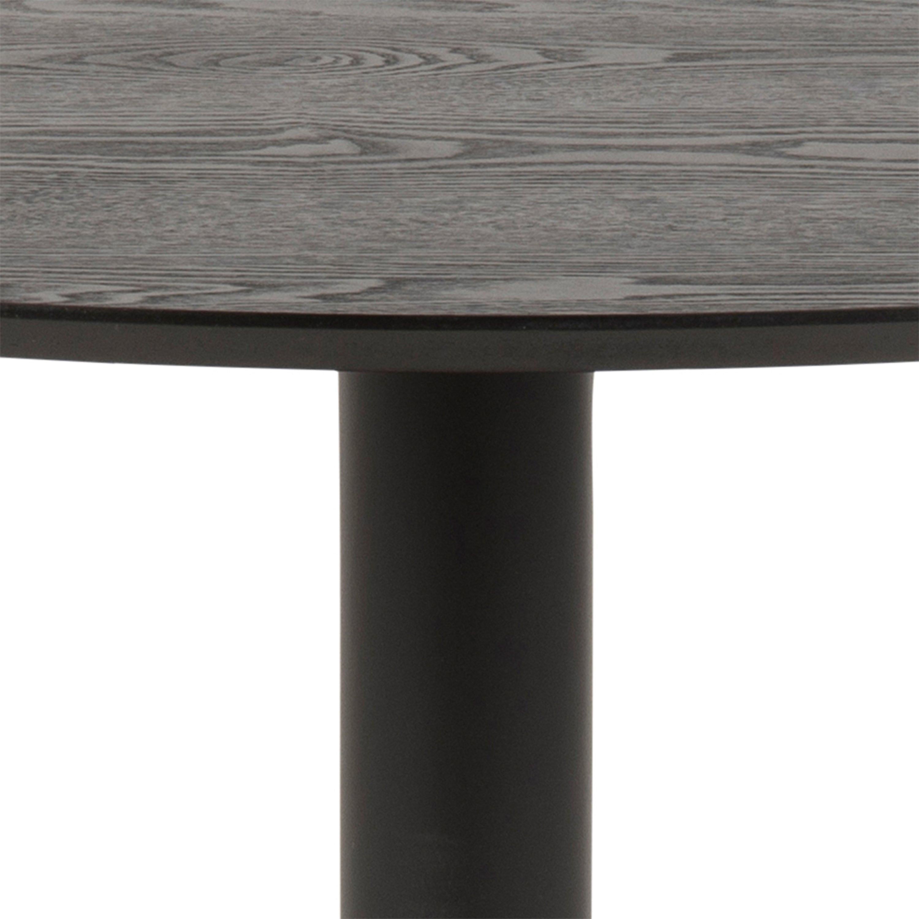 Ibiza Round Dining Table with Black Ash Top and Matt Black Base - image 8