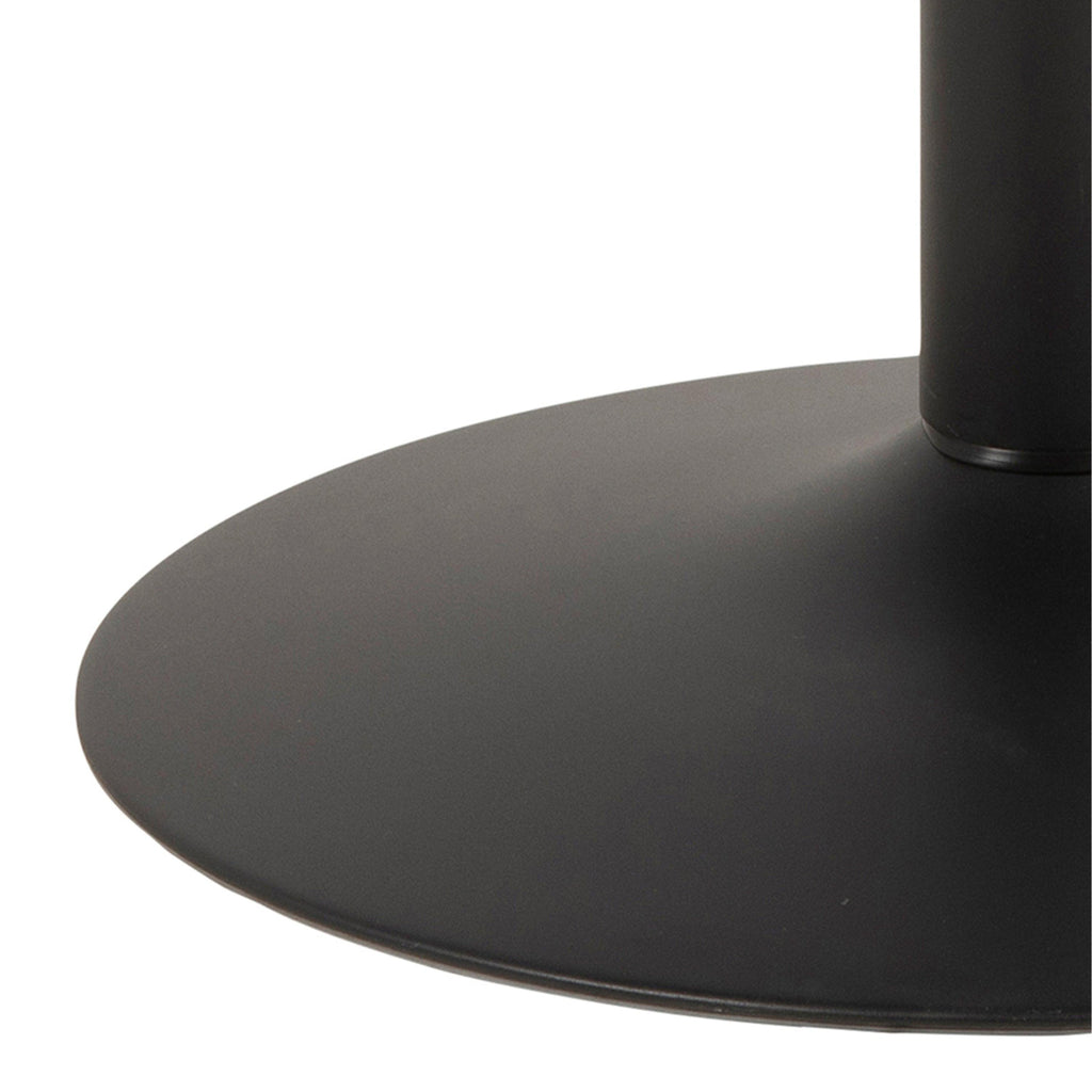 Ibiza Round Dining Table with Black Ash Top and Matt Black Base - image 9