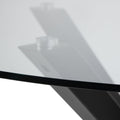 Heaven Round Dining Table with Clear Glass Top and Black Legs - image 3