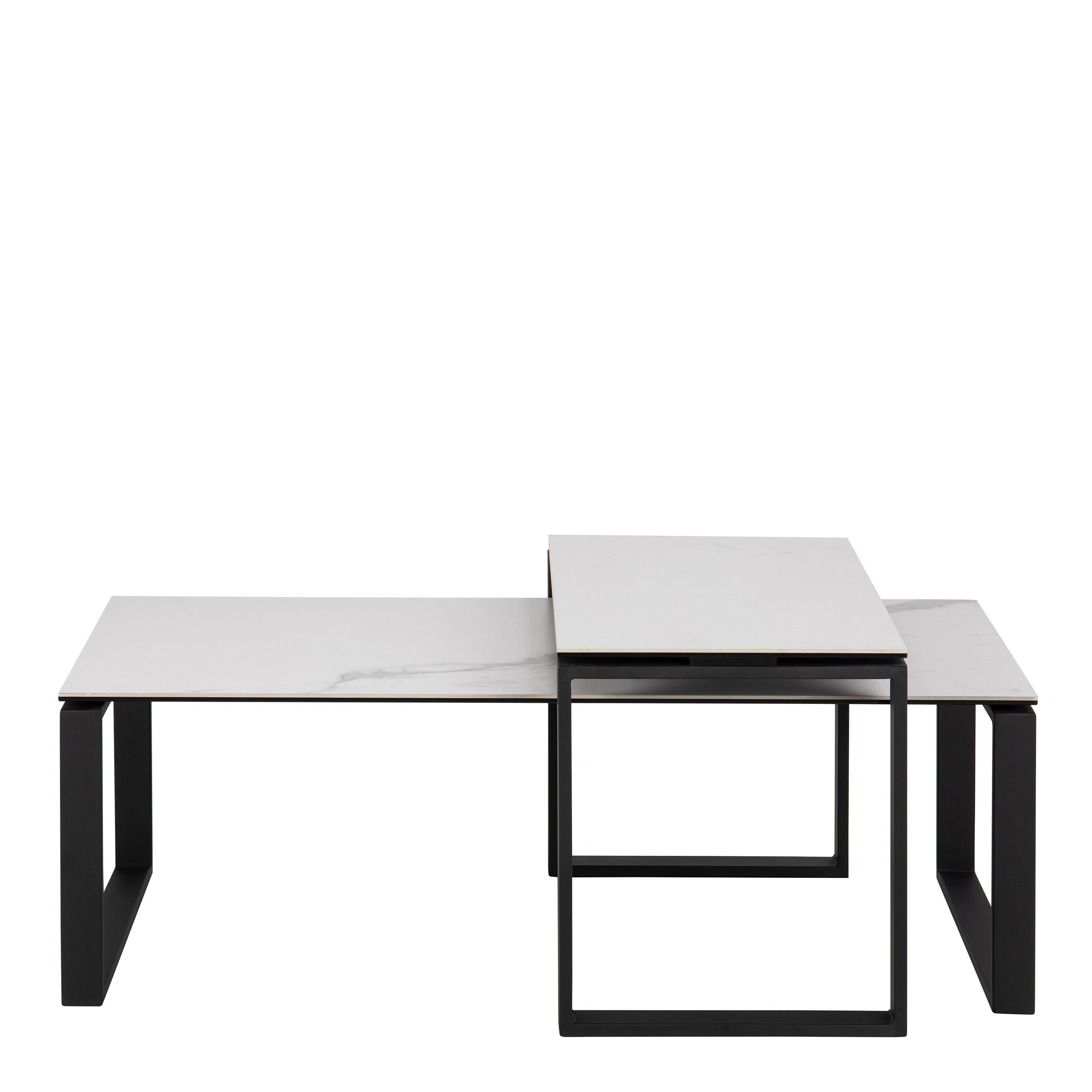 Katrine Coffee Table Set with White Ceramic Akranes Top - image 2