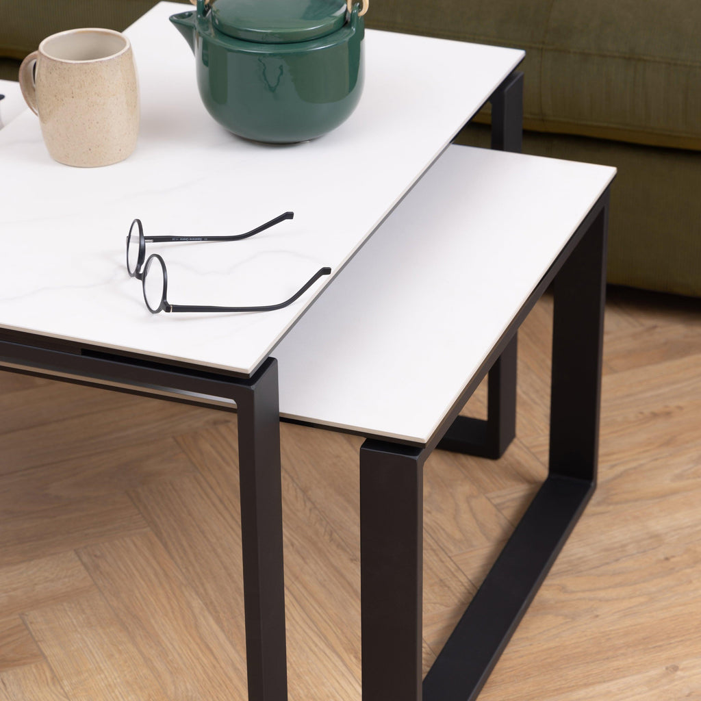 Katrine Coffee Table Set with White Ceramic Akranes Top - image 4