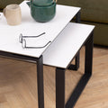 Katrine Coffee Table Set with White Ceramic Akranes Top - image 4