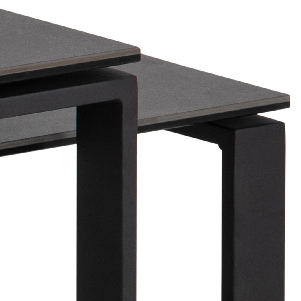 Katrine Ceramic Coffee Table Set in Black - image 8