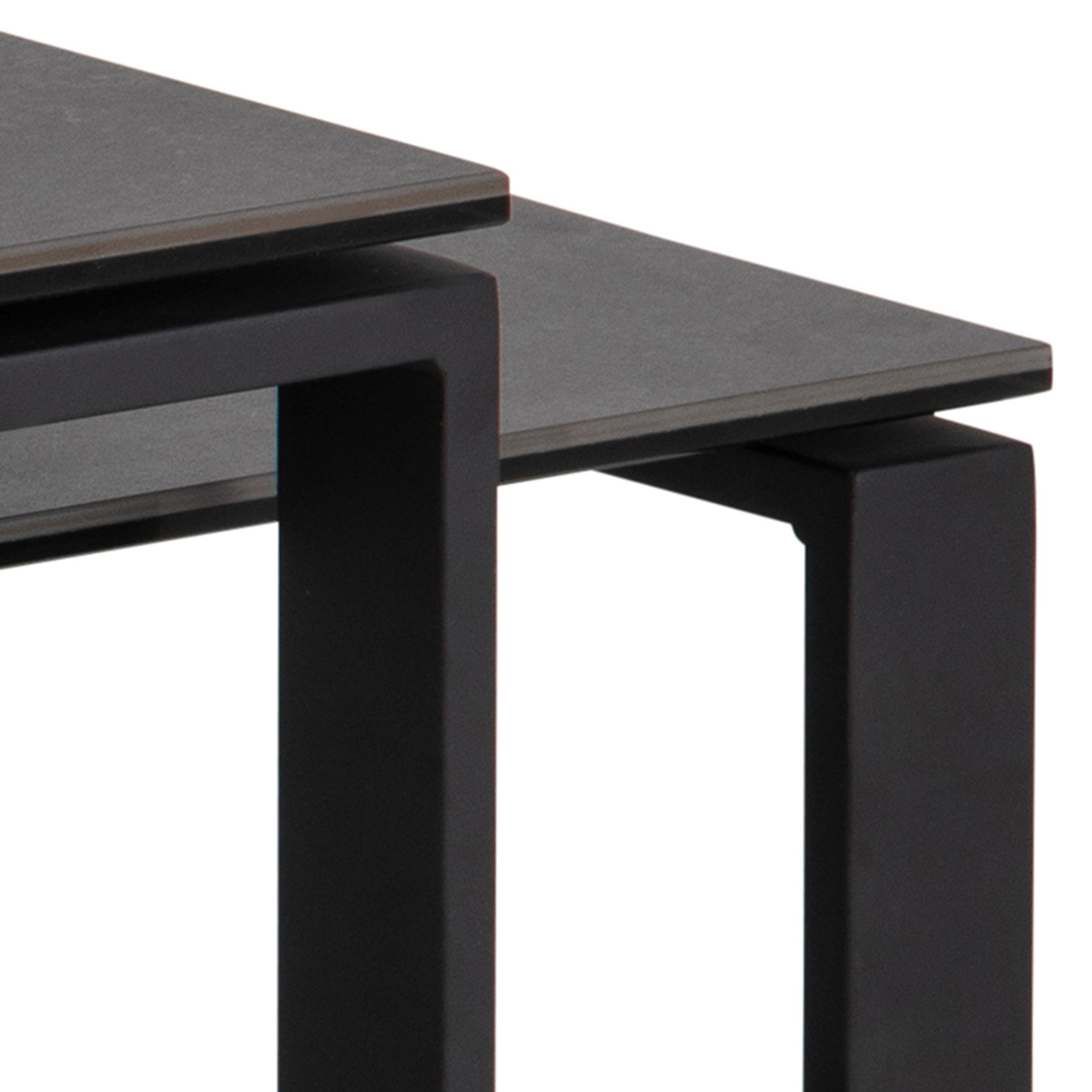 Katrine Ceramic Coffee Table Set in Black - image 8