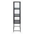 Seaford 2 Glass Door Display Cabinet in Black - image 3
