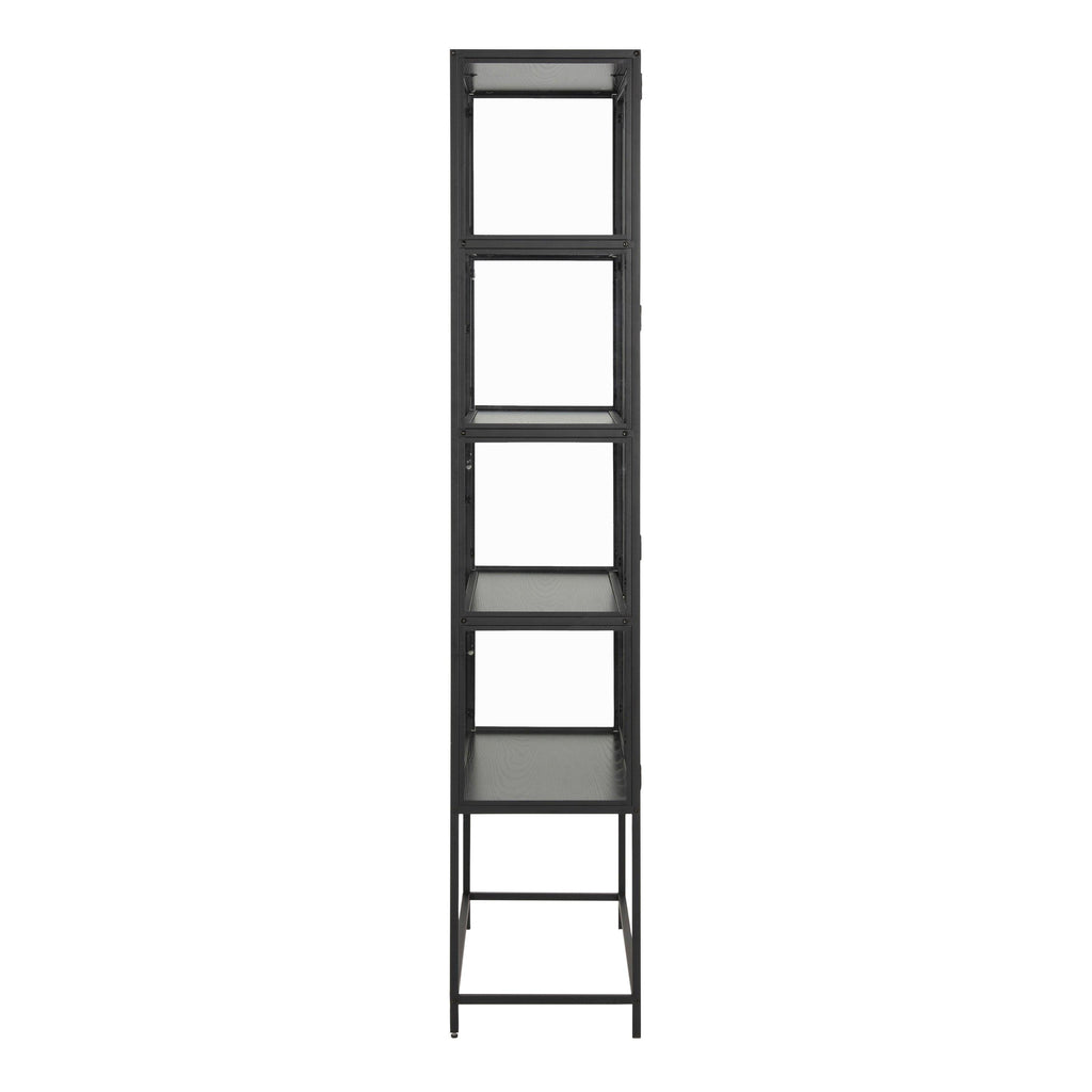Seaford Tall Black Metal 2 Door Display Cabinet - image 3