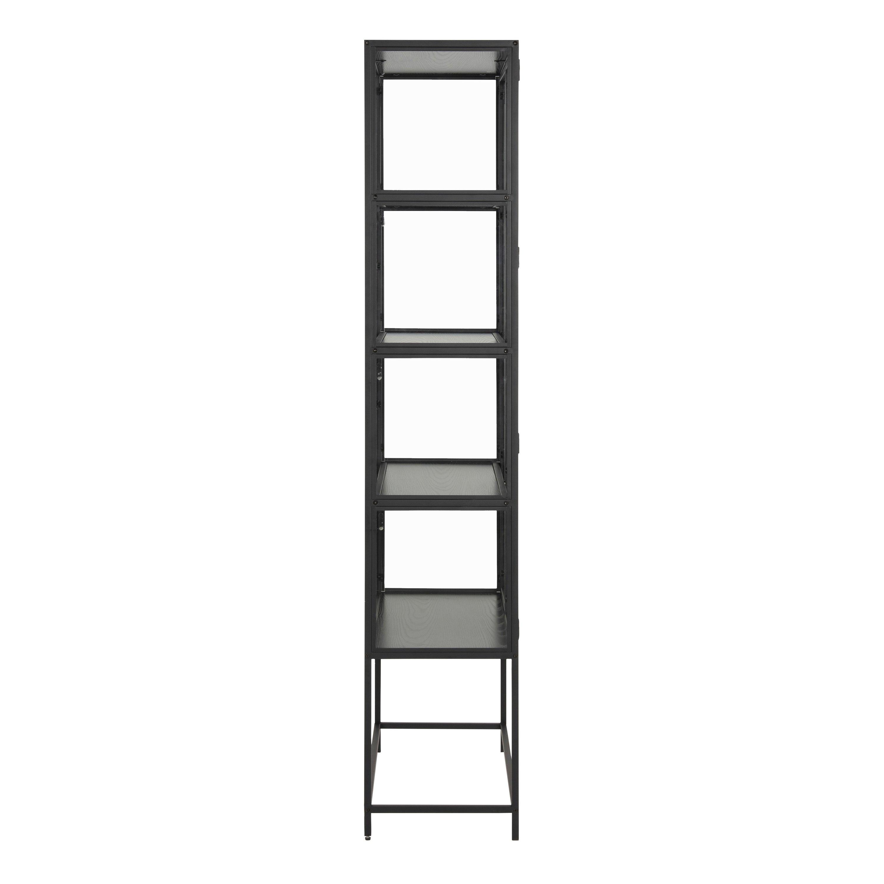 Seaford Tall Black Metal 2 Door Display Cabinet - image 3