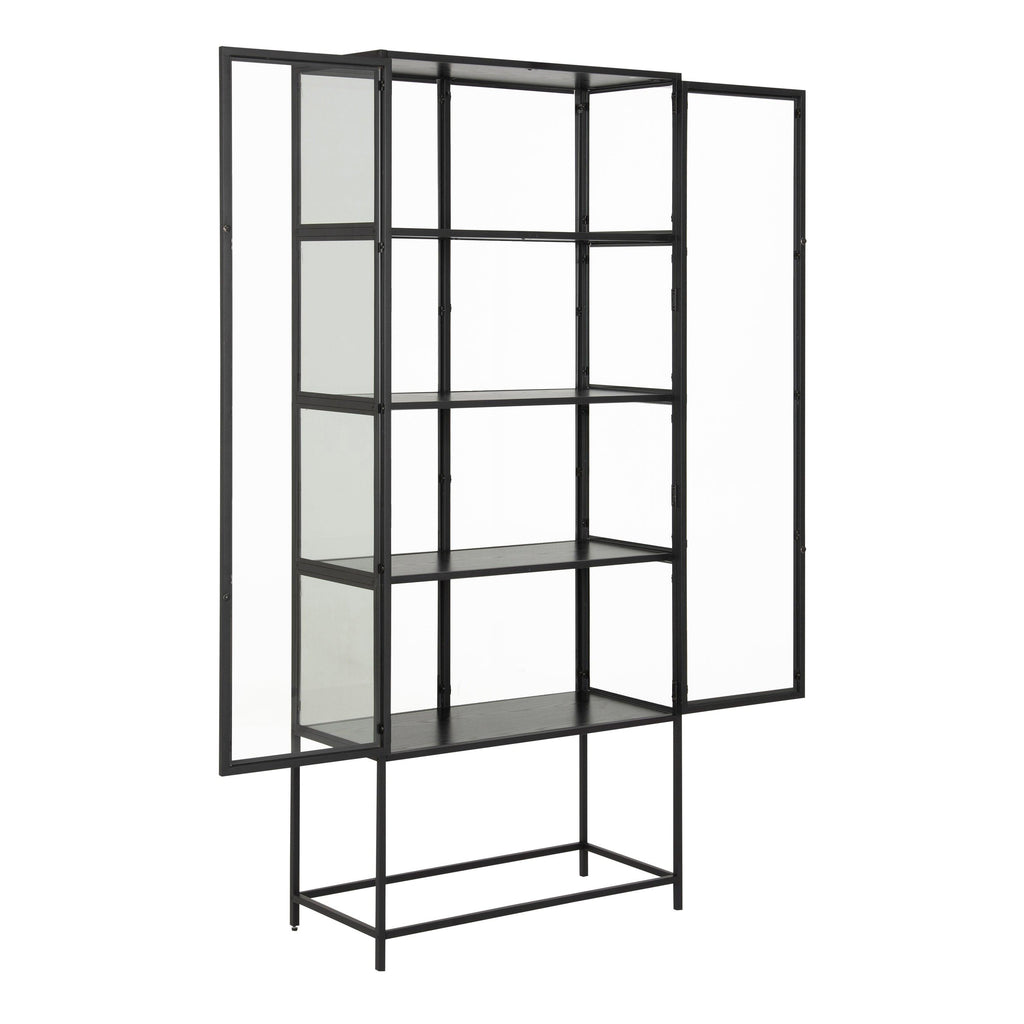 Seaford Tall Black Metal 2 Door Display Cabinet - image 4
