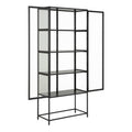 Seaford Tall Black Metal 2 Door Display Cabinet - image 4