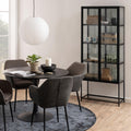 Seaford Tall Black Metal 2 Door Display Cabinet - image 5