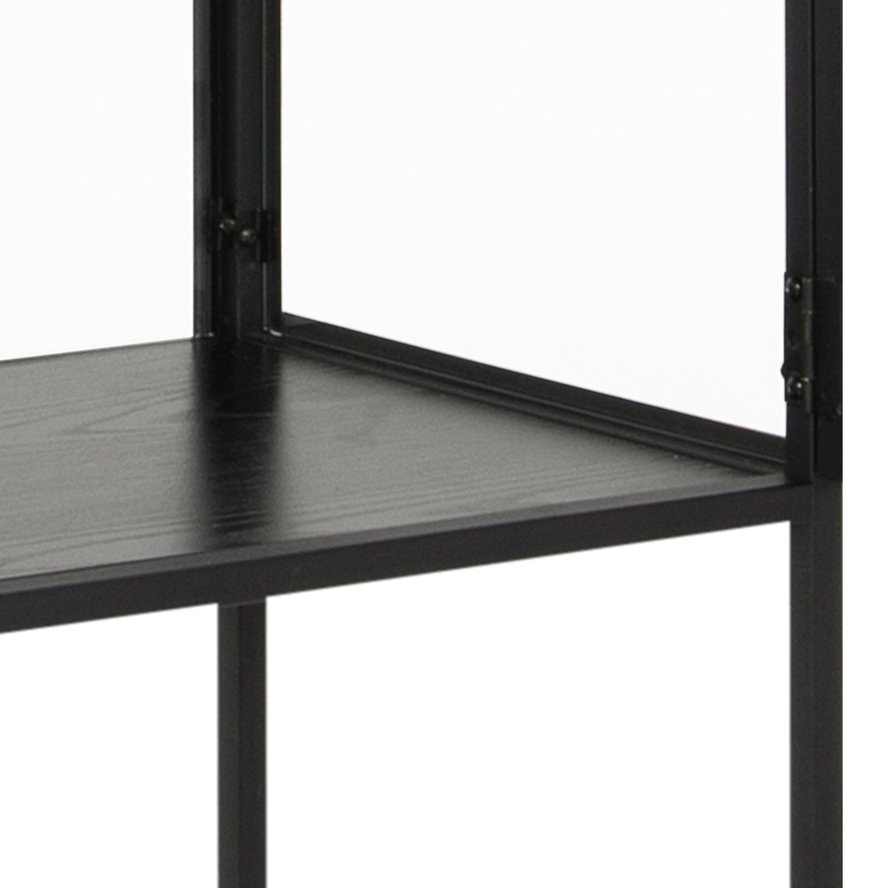 Seaford Tall Black Metal 2 Door Display Cabinet - image 7