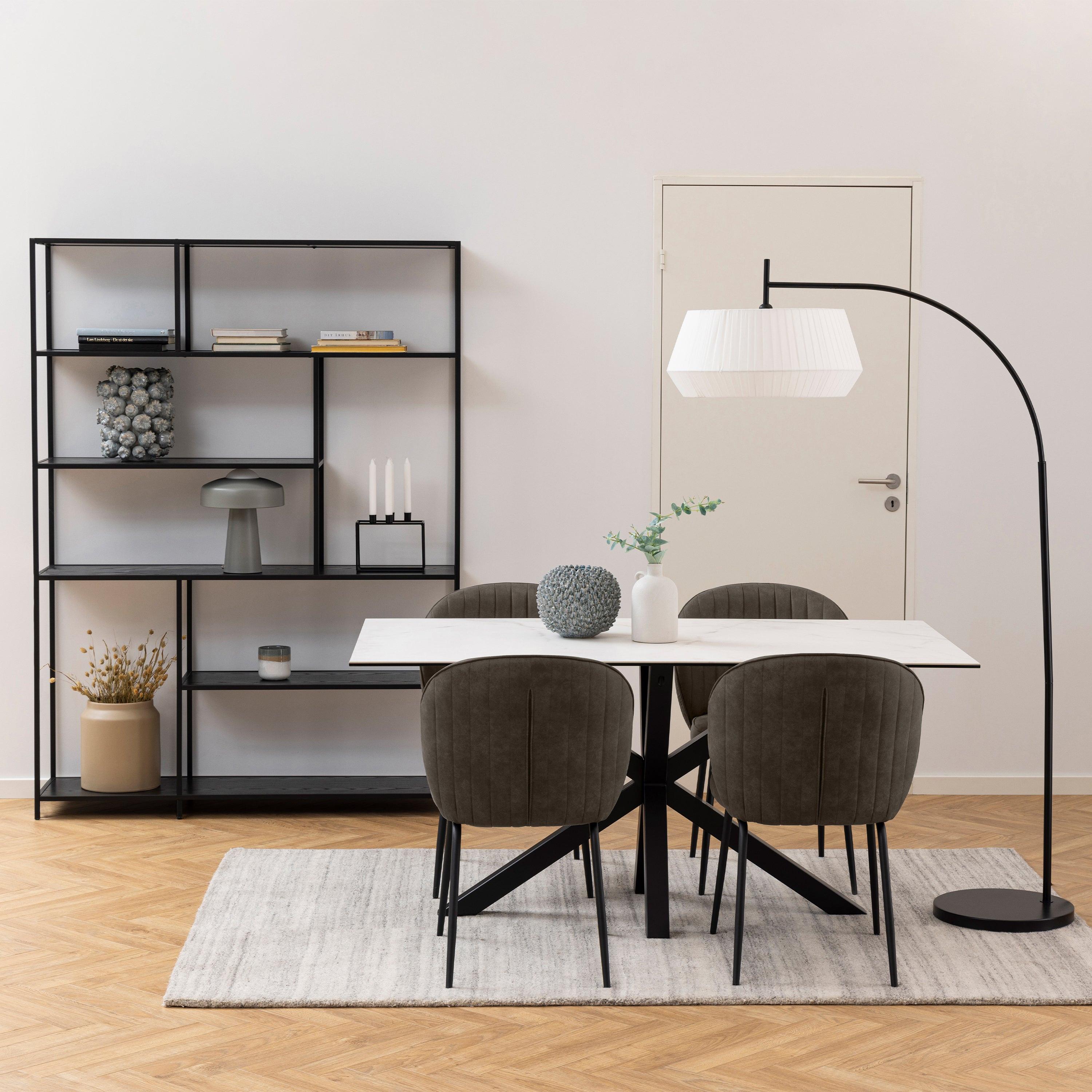 Heaven Dining Table in Ceramic White 160x90cm - image 3