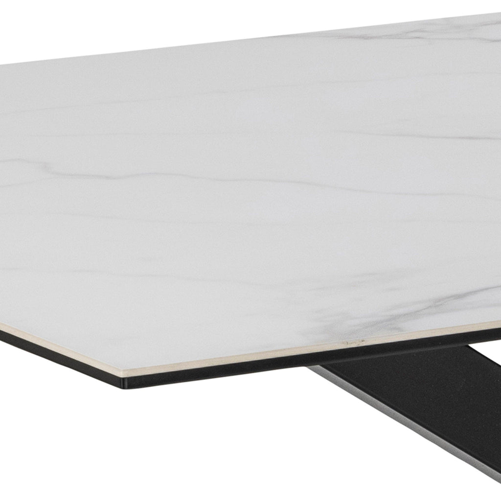 Heaven Dining Table in Ceramic White 160x90cm - image 4