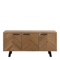 Brighton 3 Door Sideboard in Oak with Herringbone Effect - image 2
