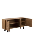 Brighton 3 Door Sideboard in Oak with Herringbone Effect - image 4