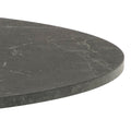 Ibiza Round Dining Table with Black Top and Matt Black Base - image 3