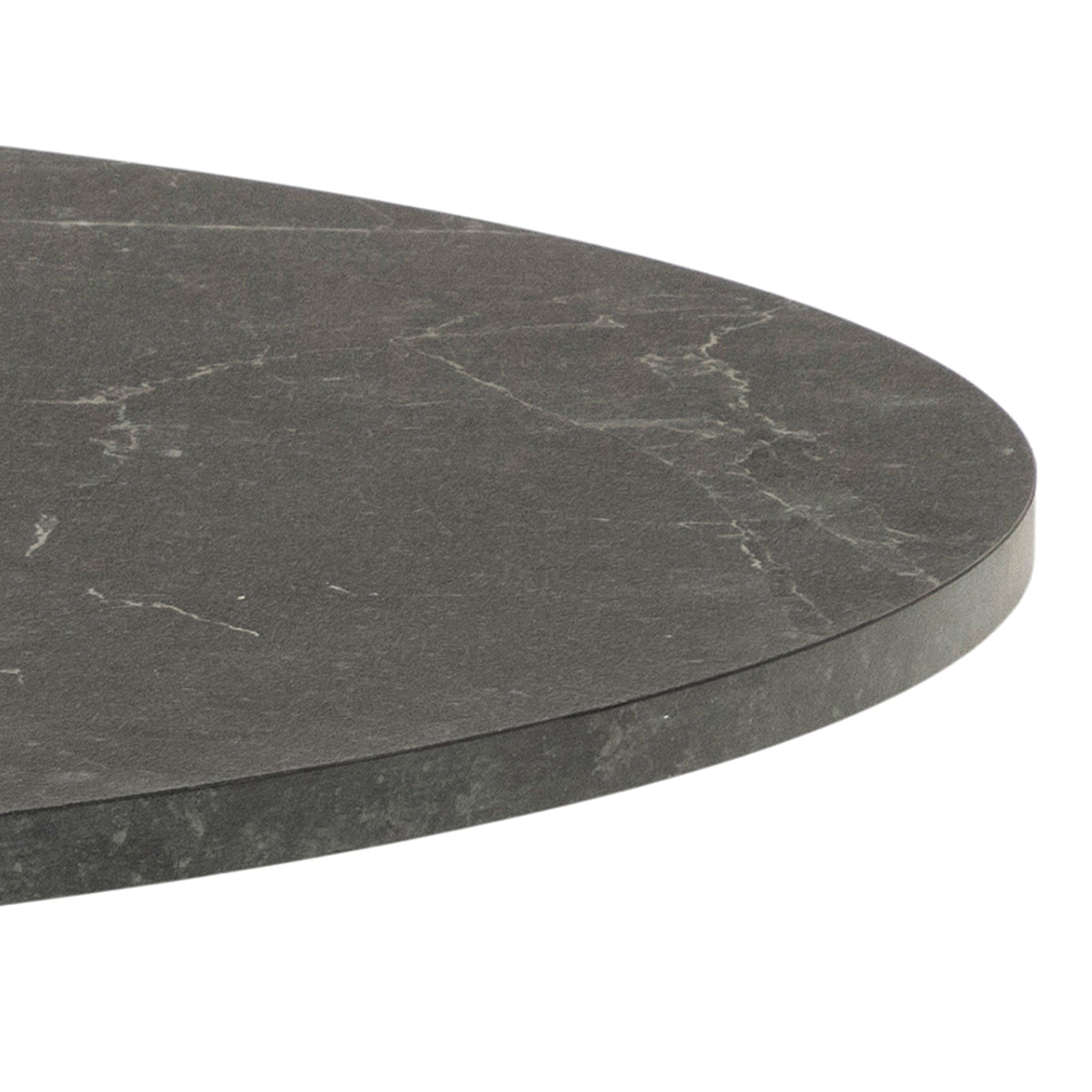 Ibiza Round Dining Table with Black Top and Matt Black Base - image 3